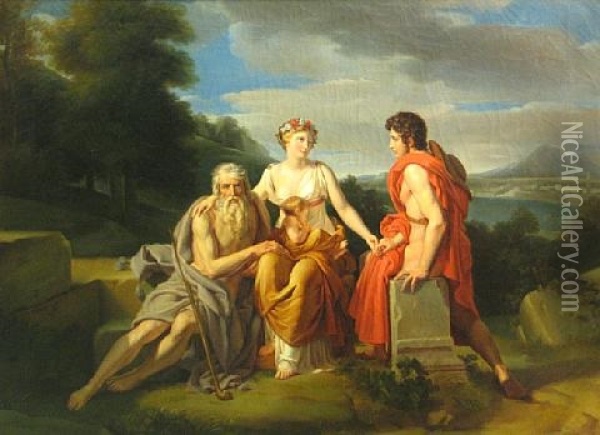 The Three Ages Of Man Oil Painting - Francois-Antoine Gerard