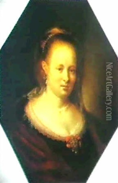 Study Of A Young Woman Oil Painting -  Rembrandt van Rijn