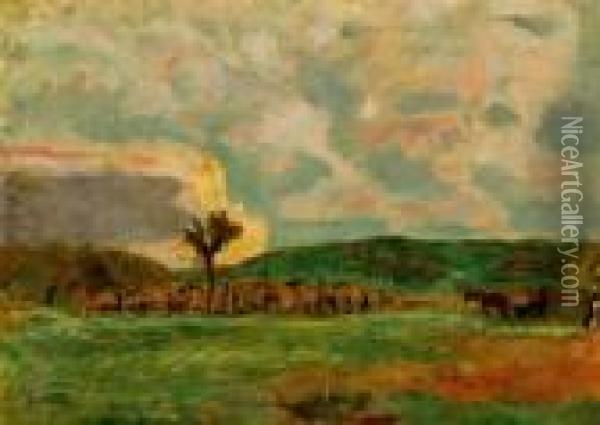 Campagne, Le Labour Oil Painting - Pierre Bonnard