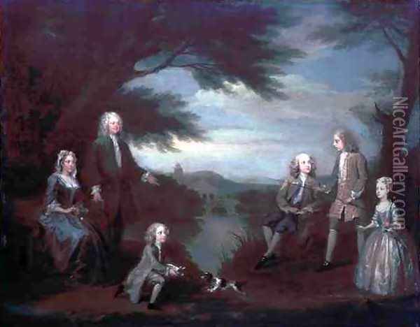 The Jeffreys Family Oil Painting - William Hogarth