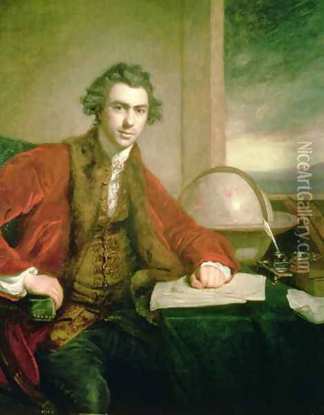 Sir Joseph Banks 1743-1820, 1771-72 Oil Painting - Sir Joshua Reynolds