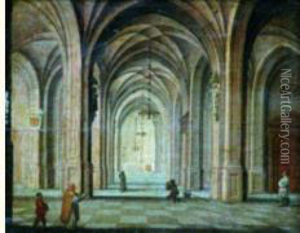 Interieur D'eglise Oil Painting - Pieter Ii Neefs