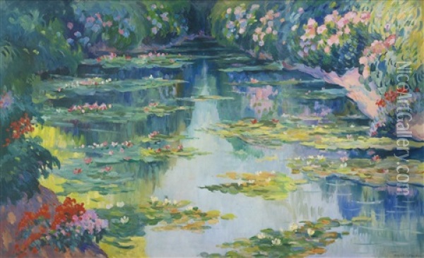 Bassin Aux Nympheas Oil Painting - Robert Antoine Pinchon