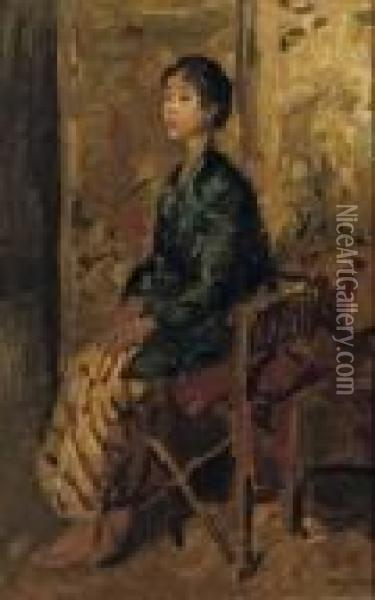 Javaanse Vrouw - Javanese Woman Oil Painting - Isaac Israels