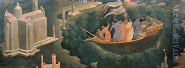 St Nicholas of Myra Calming the Storm Oil Painting - Fra Angelico (Guido di Pietro)