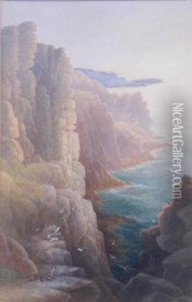Life On The Cliff Oil Painting - Thomas Hart