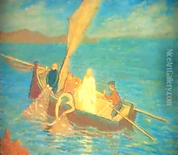 La Perche Miraculeuse Oil Painting - Albert Clouard