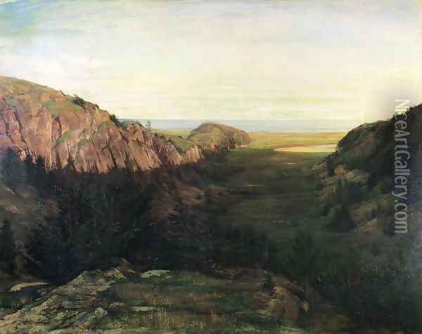 The Last Valley Paradise Rocks Oil Painting - John La Farge