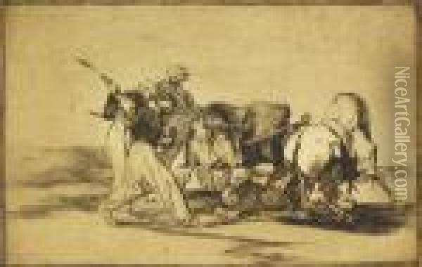 la Tauromaquia Oil Painting - Francisco De Goya y Lucientes