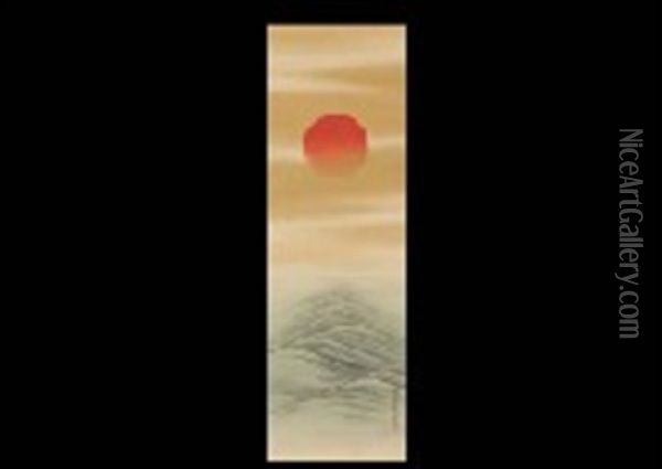 Wave In The Sunshine Oil Painting - Keisai Eisen