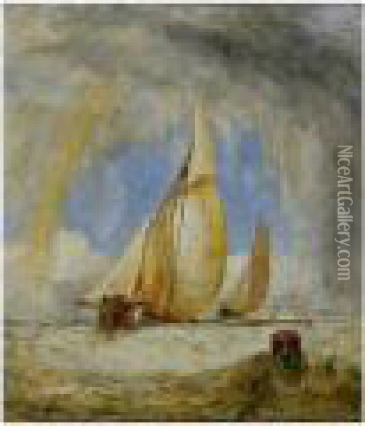 Fishing Boats Oil Painting - William Joseph Caesar Julius Bond