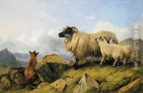 Highland Folk Oil Painting - Richard Ansdell