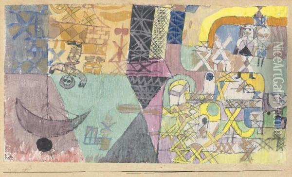 Asiatische Gaukler Oil Painting - Paul Klee