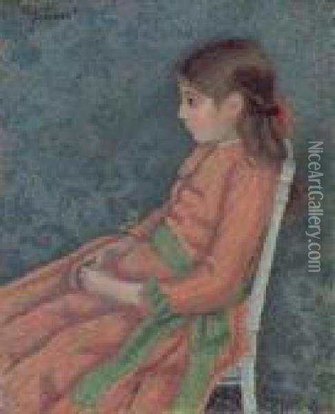 Portrait De Jeanne Oil Painting - Lucien Pissarro