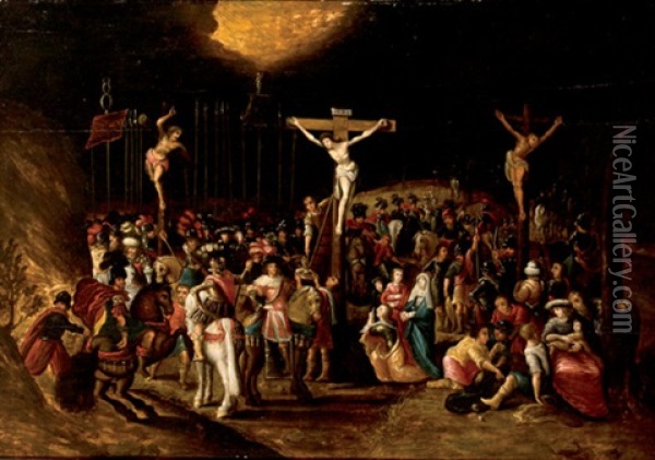 Calvario Oil Painting - Frans Francken III