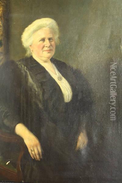 Portret Van Zittende Dame Met Zeeuwse Knoop Broche Oil Painting - Benjamin Prins