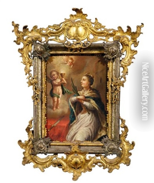 Die Heilige Katharina Von Alexandrien Oil Painting - Andreas Herrlein