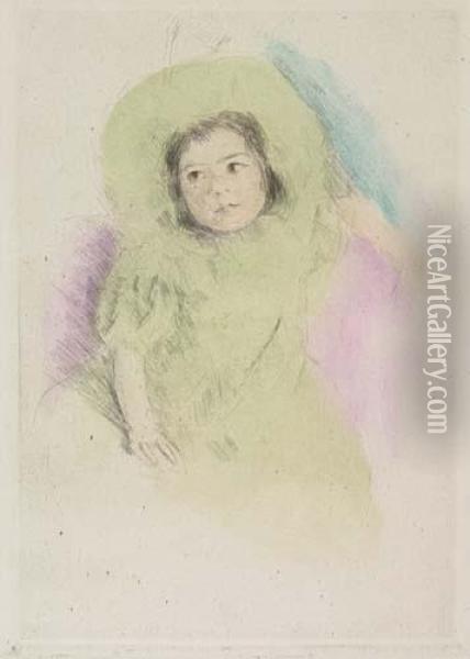 Margo Wearing A Bonnet (no. 1) Oil Painting - Mary Cassatt