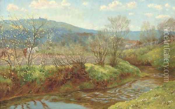 Twilight, Sussex Oil Painting - Arthur Hughes