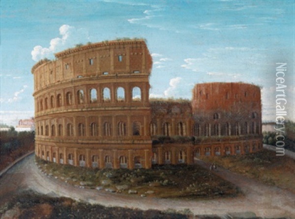 Das Kolosseum In Rom - Il Colosseo Oil Painting - Hendrick Frans van Lint