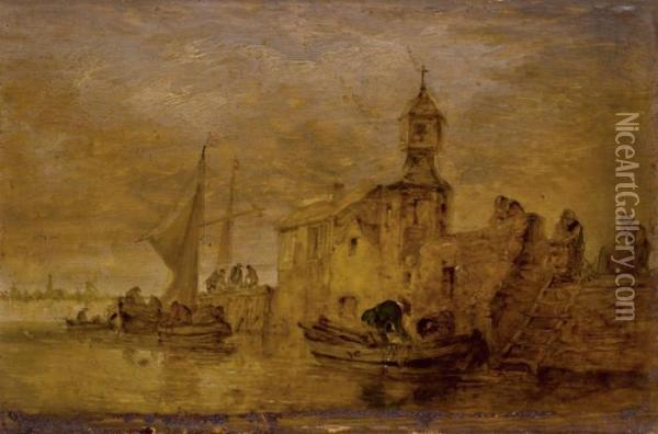 Port En Hollande Oil Painting - Jan van Goyen