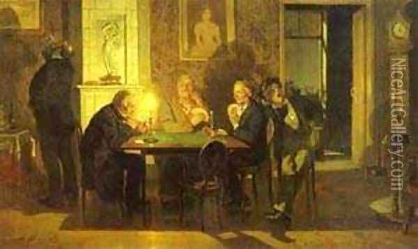 A Game Of Preference 1879 Oil Painting - Viktor Vasnetsov