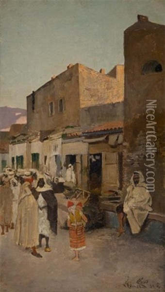 Quartier Arabe De Tlemcen Oil Painting - Emile Claus