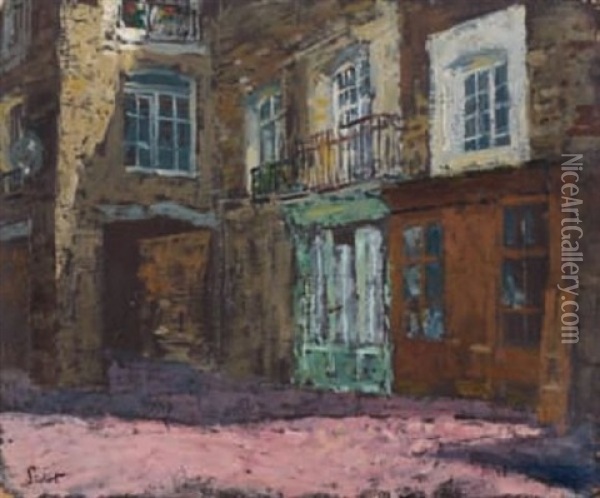 Une Rue A Dieppe Oil Painting - Walter Sickert