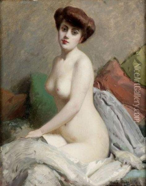 Femme Nue A La Chambre Oil Painting - Henry Perrault