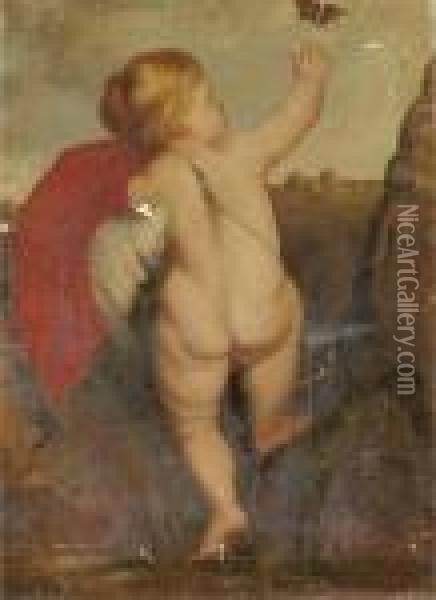 A Putto Oil Painting - Peter Paul Rubens