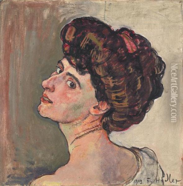 La Parisienne - Bildnis Valentine Gode-darel Oil Painting - Ferdinand Hodler