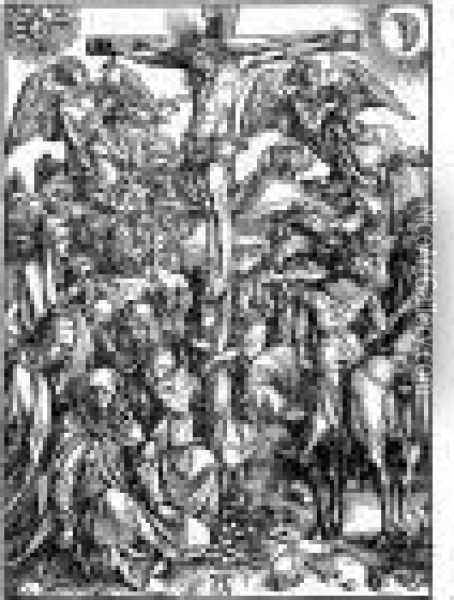 Christus Am Kreuz. Blatt 7 Der Folge <die Grosse Passion> Oil Painting - Albrecht Durer