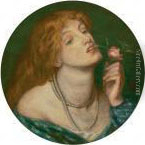 Belcolore Oil Painting - Dante Gabriel Rossetti