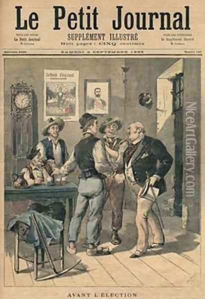 Before the election illustration from Le Petit Journal Supplement Illustre 2nd September 1893 Oil Painting - Henri Meyer
