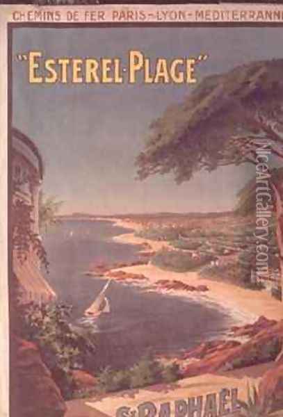 Poster advertising Esterel Plage St Raphael Oil Painting - Henri (Boulanger) Gray