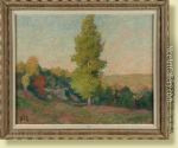 Huile Sur Toile <paysage> Oil Painting - Georges dEspagnat