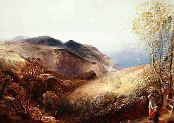 On Chalden Down, Dorset, c.1834-35 Oil Painting - Samuel Palmer