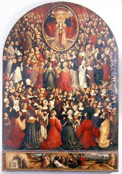 Coronation of the Virgin, 1513 Oil Painting - Ludovico Brea