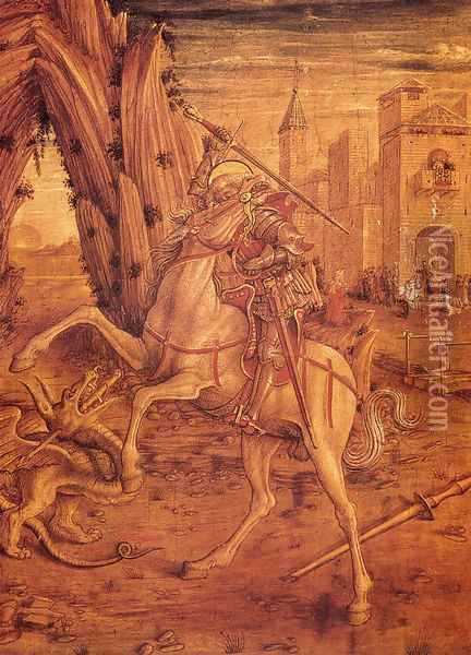 St. George And The Dragon Oil Painting - Carlo Crivelli