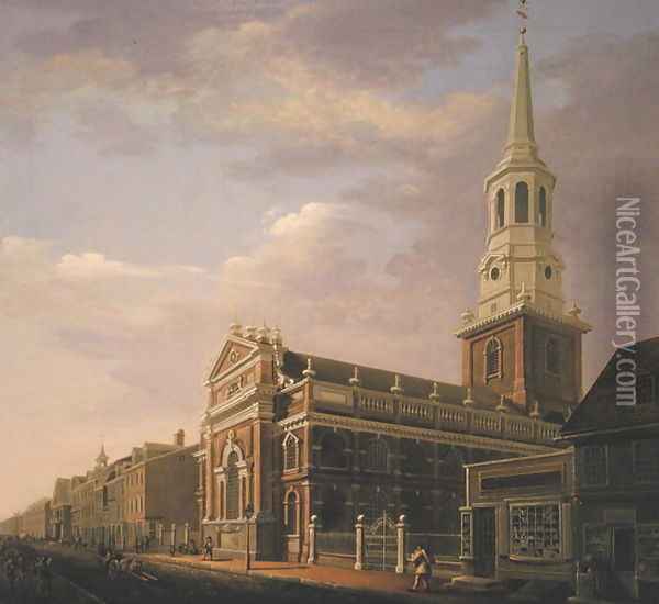 Christ Church, 1811 Oil Painting - William Strickland