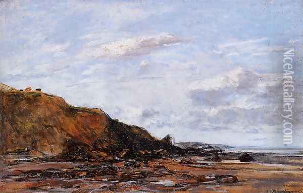 The Shore, Near Honfleur Oil Painting - Eugene Boudin