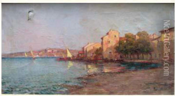 La Cote Adriatique Oil Painting - Antonio Mancini
