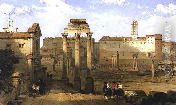 The Forum, Rome, 1859 Oil Painting - David Roberts