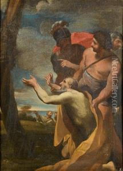 Saint Andrew Adoring The Cross Of His Martyrdom Oil Painting - Andrea Sacchi