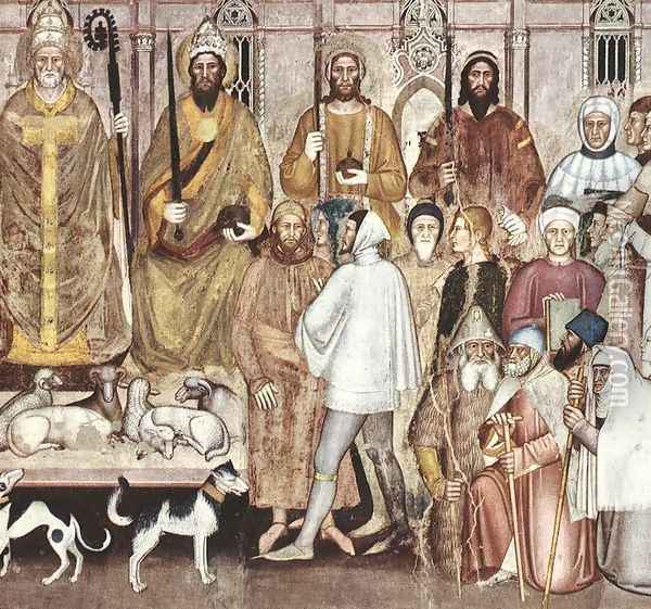 The Church Militant and Triumphant (detail) Oil Painting - Andrea Bonaiuti da Da Firenze