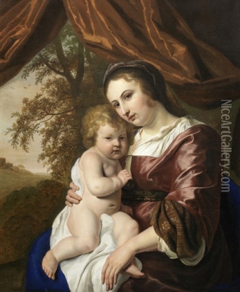 The Madonna And Child Oil Painting - Dirck Bleker