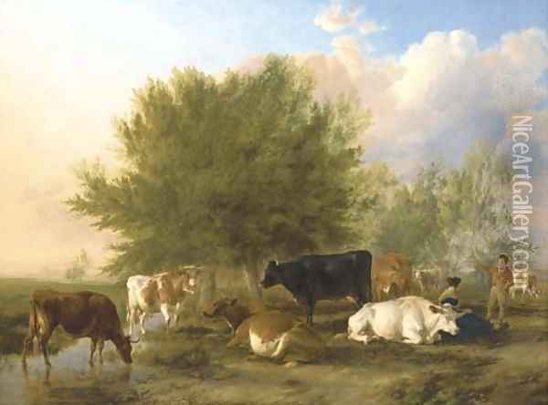 Resting Oil Painting - Thomas Sidney Cooper