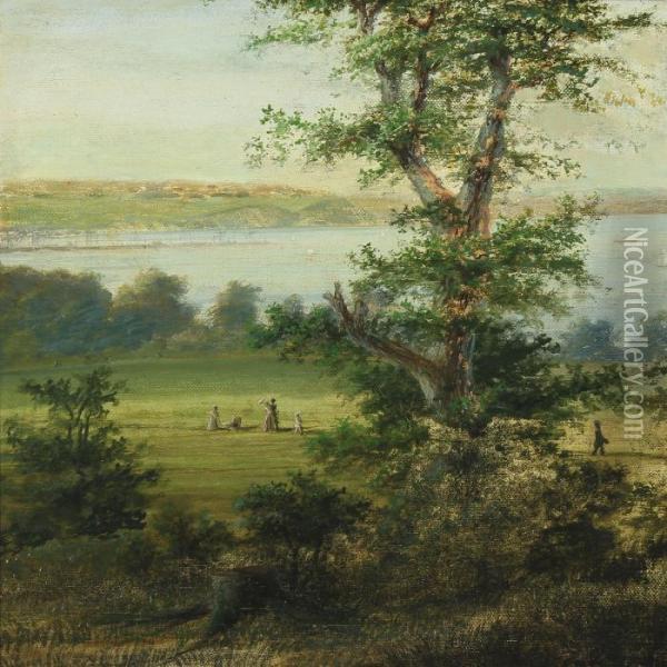 Dyrehaven Oil Painting - August Carl Vilhelm Thomsen