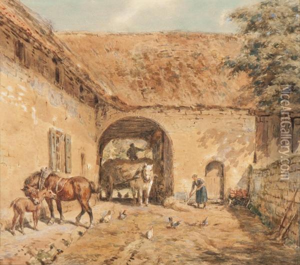 The Loading Of The Hay Oil Painting - Willem Carel Nakken