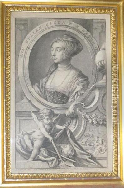 Ann Bullen Queen Of K Henry Viii Oil Painting - Sir Godfrey Kneller
